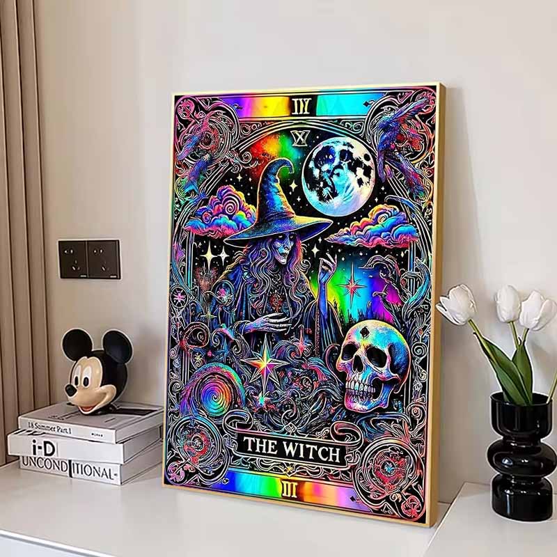 Disney Diamond Painting Witch Colorful Tarot Style Art Illustration Cross Stitch Hanging Printed Puzzle Mosaic Embroidery Home Decor 5D DIY Art New
