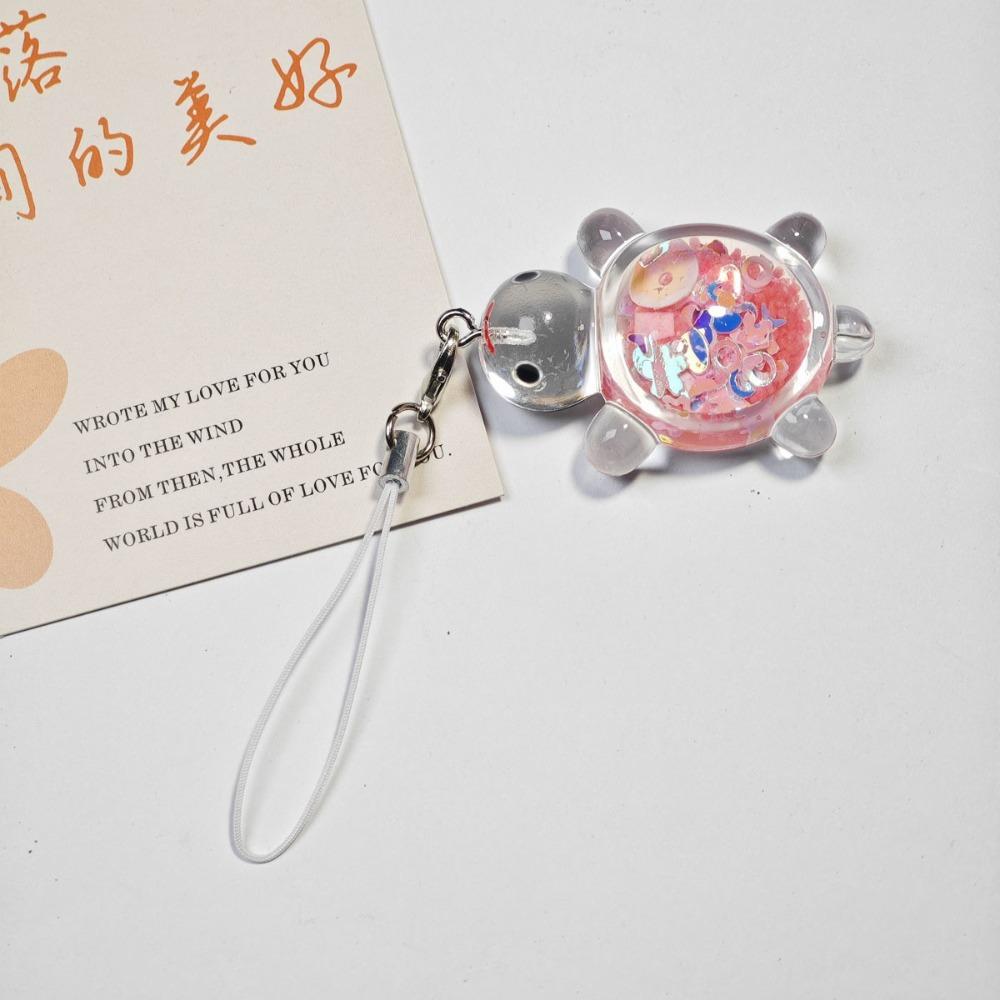 Hanging Turtle Phone Keychain Pendant Transparent Little Turtle Phone Strap  Girl Gift