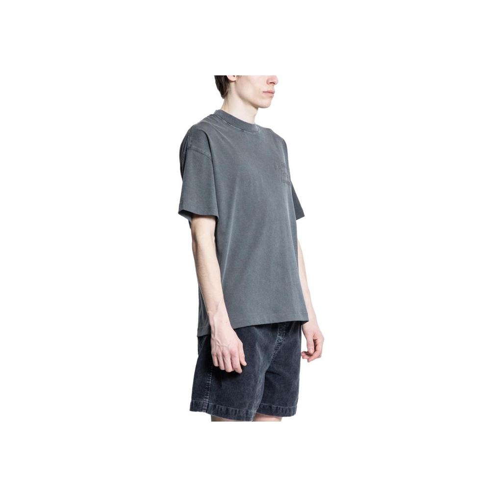 Carhartt WIP T-shirt da uomo a tinta unita, vestibilità larga, spalle cadenti, manica corta, girocollo, top grigi I03466089GD