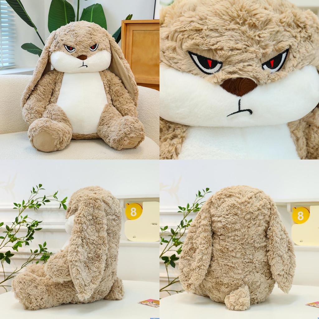 Fluffy Bunny Plush Toy Pillow Stuffed Animal Cute Birthday Gift For Girls 30-60cm
