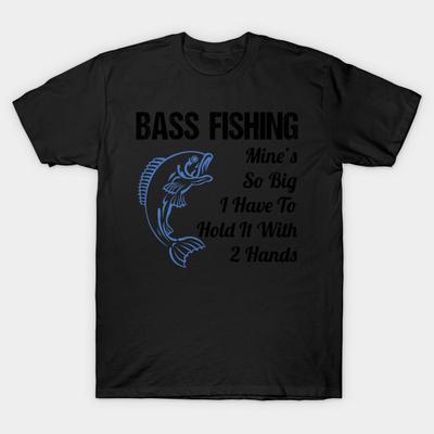 Men Black Print T-shirt Super Large TShirt Bass-fishing No-Cut Heat Transfer Print Cotton Tshirt