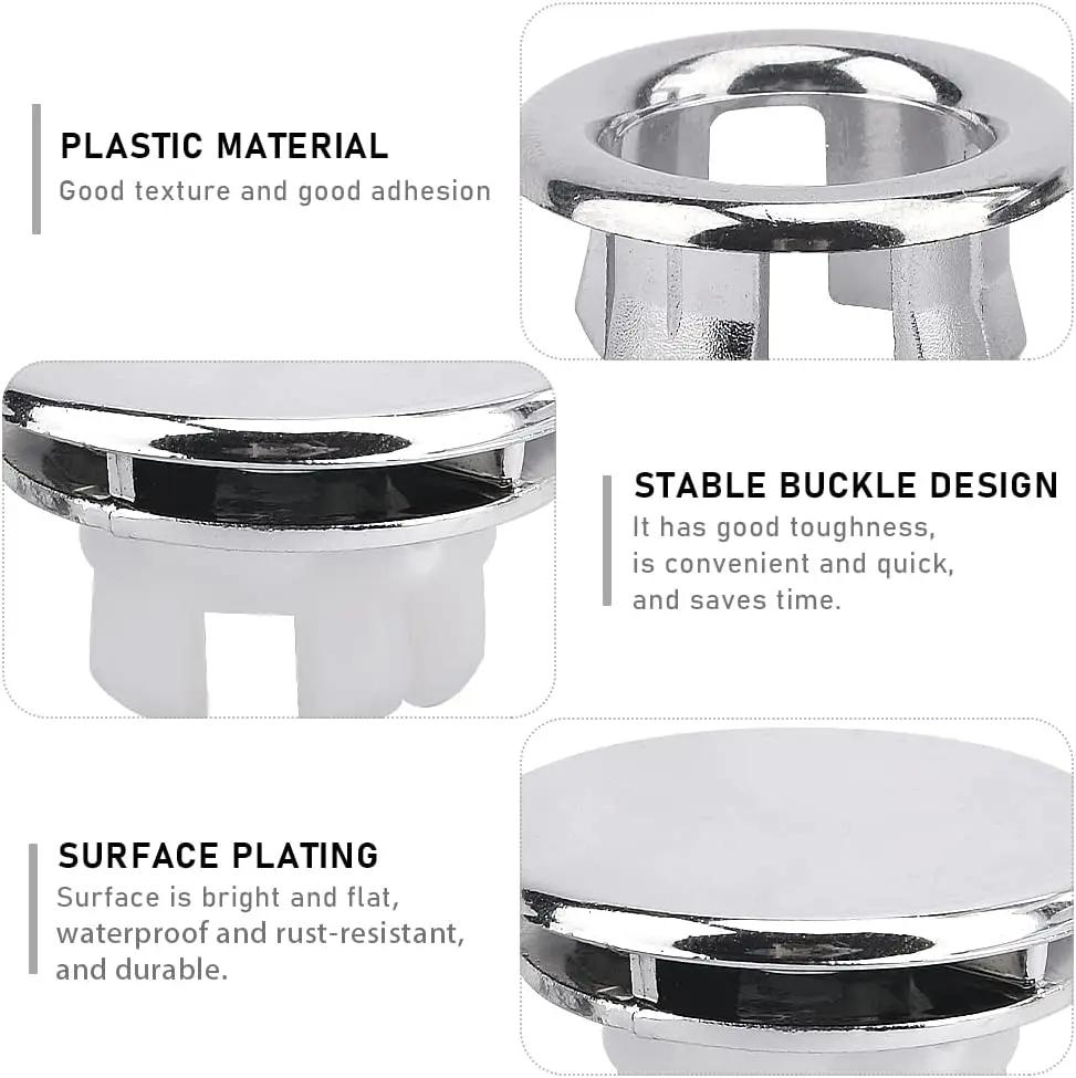 5/3/1 Stück Küche Badezimmer Kunststoff Rund Überlauf Ablaufkappen Abdeckung Waschbecken Zierleiste Bad Waschbecken Löcher Hohl Waschbecken Überlaufringe