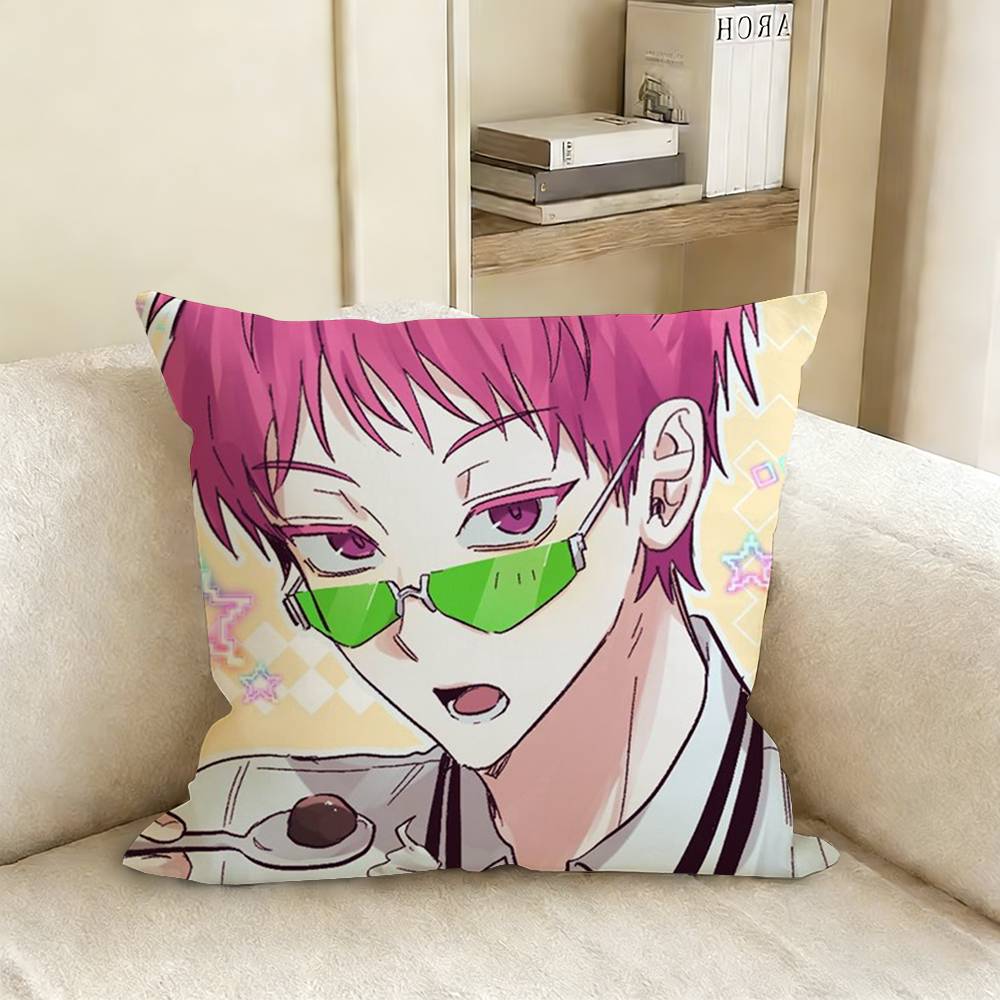 

KKusuo SSaiki The Disastrous Life of SSaiki K Various Sizes Square Pillow Case For Car Home Bedchamber Decor 30x30cm