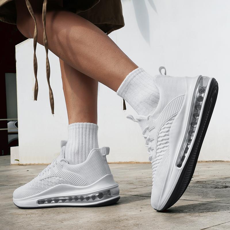 Full Hand zoom Air cushioned sneakers for men 48 Extra large men's breathable Student teen flying woven running shoes