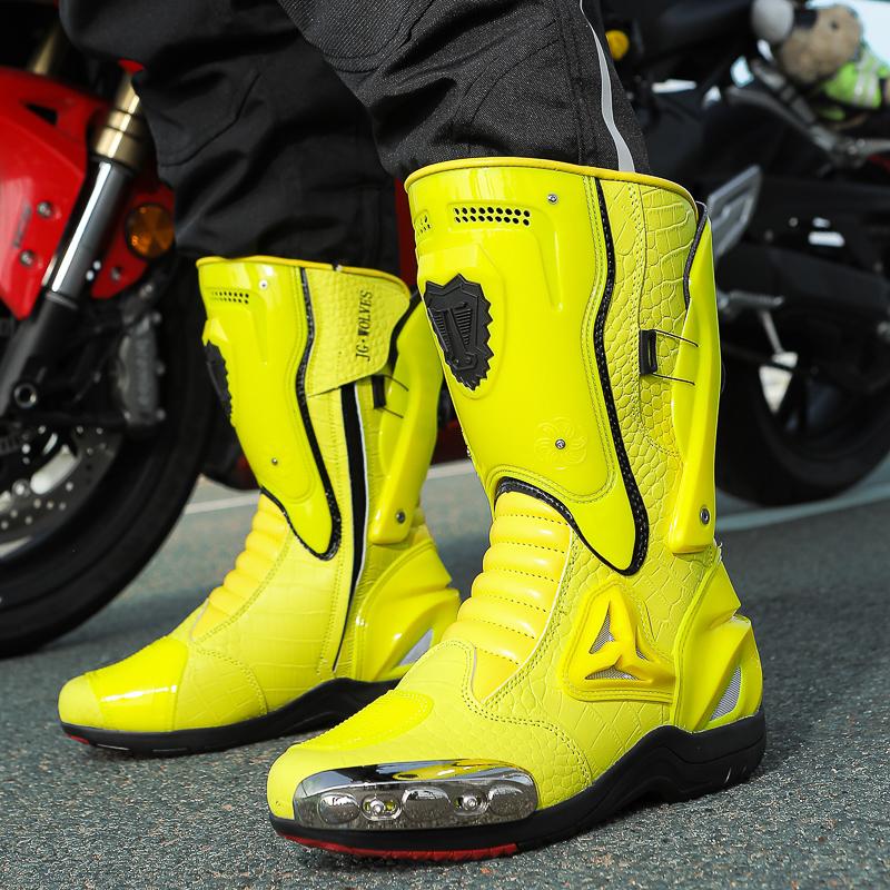 Waterproof Motorcycle Protective Boots Men Women Gear Shift Motorcycle Boots Mid-calf Motorbike Riding Shoes Winter Cycling Boot