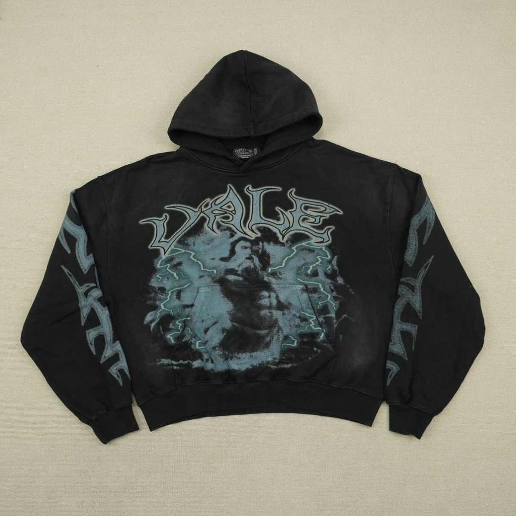 FolwStreet Streetwear Druck Y2K Kapuzenpullover Herren Damen Reißverschlusstasche Kapuzenpullover