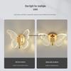 Luxury Nordic Butterfly LED Wall Sconce: Modern Minimalist Design for Bedroom or TV Room with Tricolor Lighting