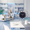 Reindeer Statue Sitting Standing Deer Statues Ornaments Home Decor Flower Shaped Hanging Clock Quiet