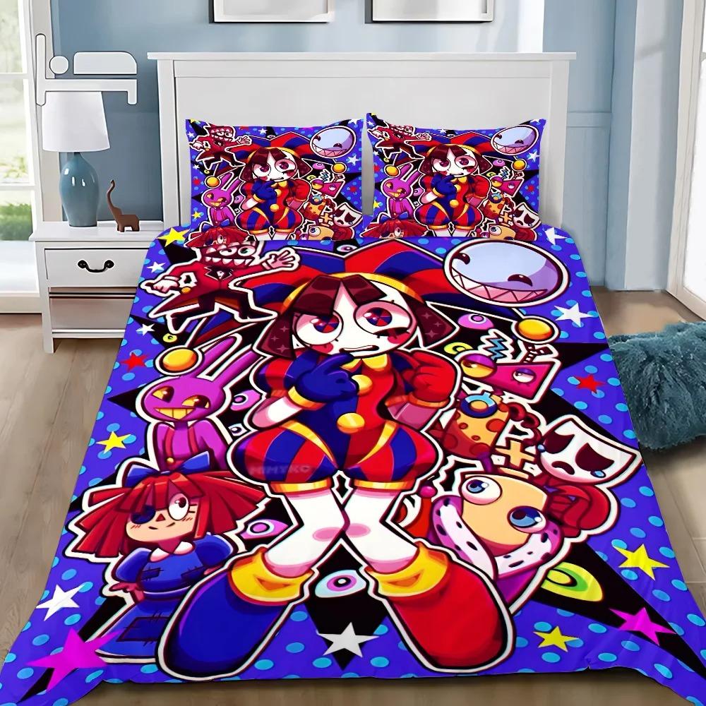 Duvet Cover Pillowcase Bedding Set The Amazing Digital Circus Adult BoyGirl Bedroom Decoration Children Single Double Large Size