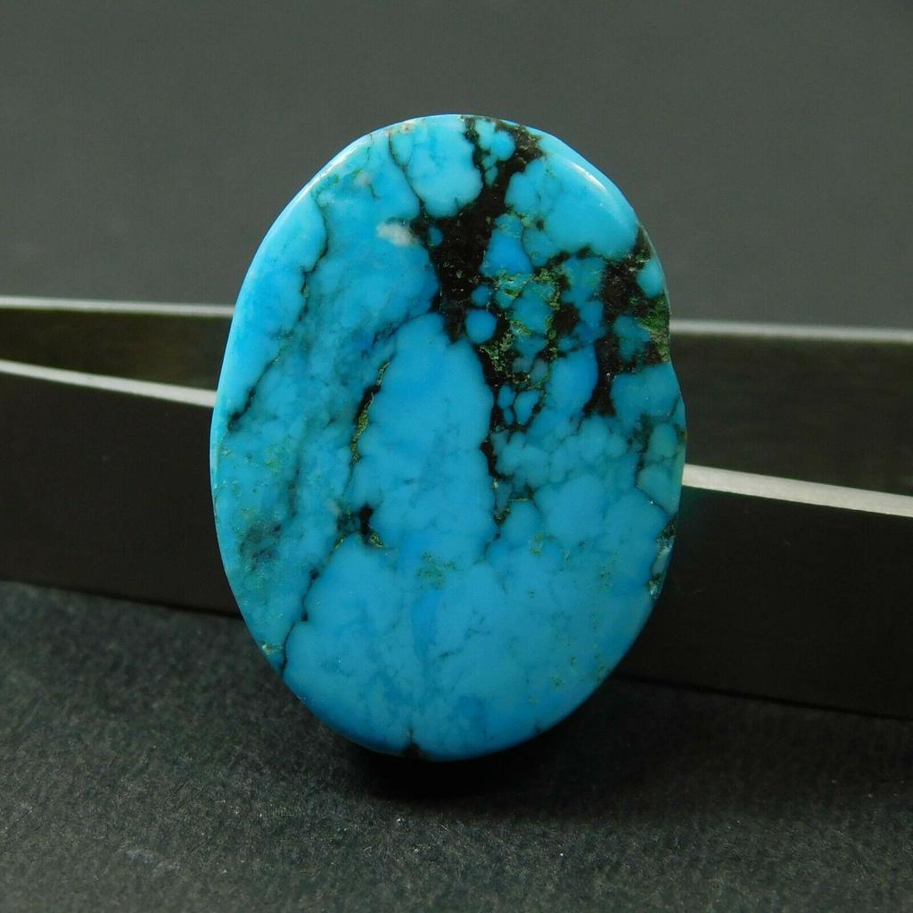 A++ 31.85 Ct Natural USA Turquoise Oval Cut Cabochon Loose Gemstone CERTIFIED