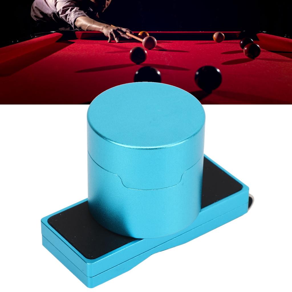 Magnetic Billiard Chalk Holder Aluminium Alloy Round Snooker Cue Chalk Box with Fixed Clip Portable Billiard Accessories