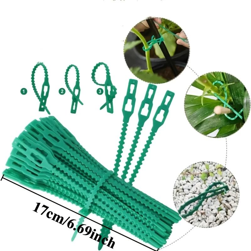 30/50pcs 17cm Adjustable Plant Ties, Reusable Flexible for Vines Tomatoes Trees, Gentle On Stems, Garden Support Straps