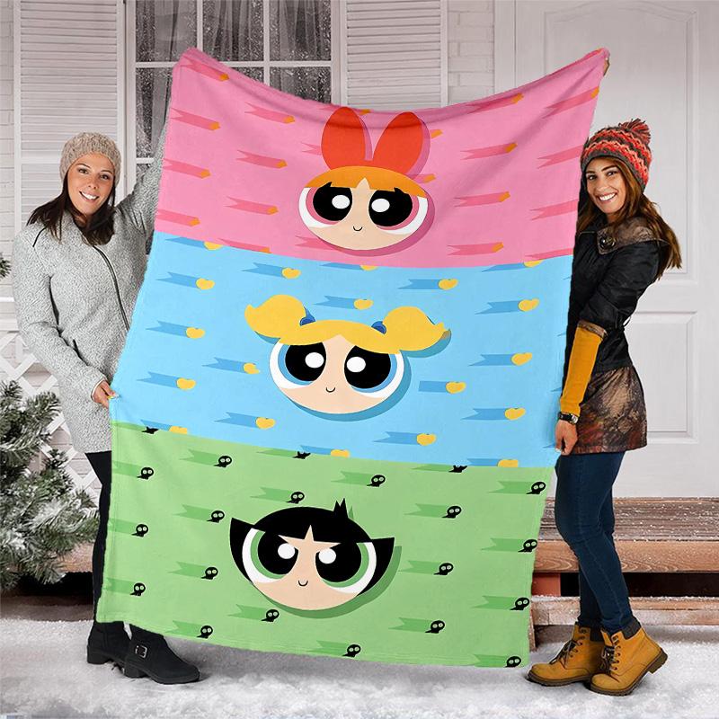 The Powerpuff Girls2 printed throw blanket—lightweight,soft,warm;versatile blanket for all seasons—perfect as &air-conditioning throw,nap blanket