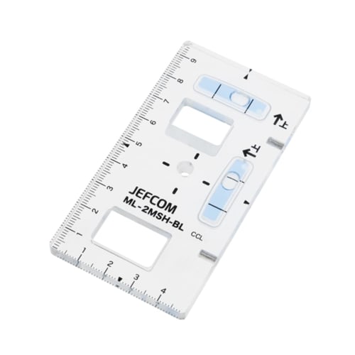 JEFCOM Slim Blue Level, Vertical/Horizontal, with Knob Holes, ML-2MSH-BL