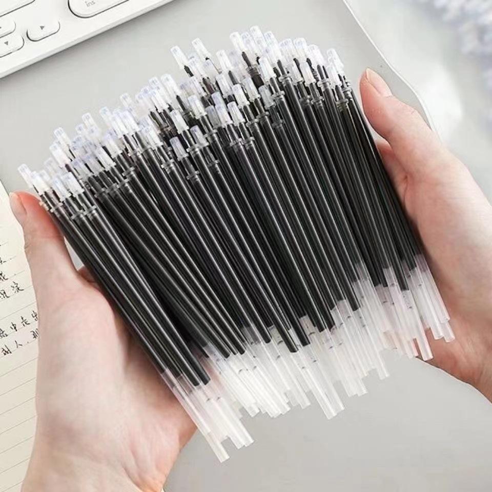 Neutral Pen Refills - Bullet Tip 0.5mm & 0.38mm Black Carbon Cores for Office & Student Use