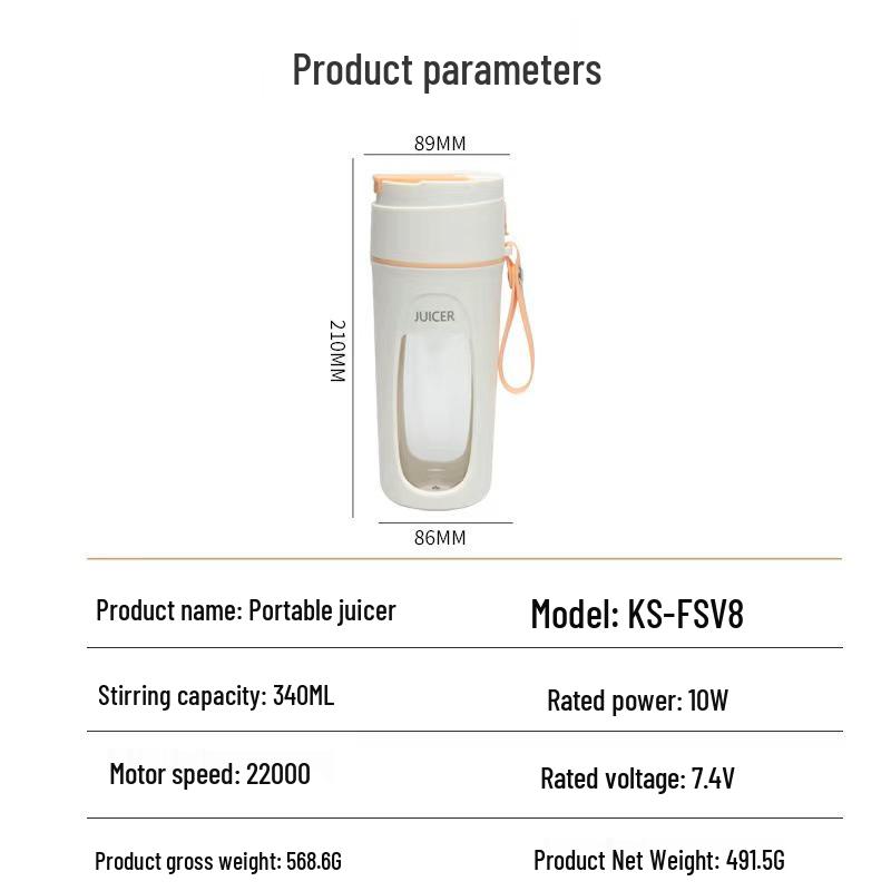Portable Multi-Function Juicer Cup for Students and Home Use