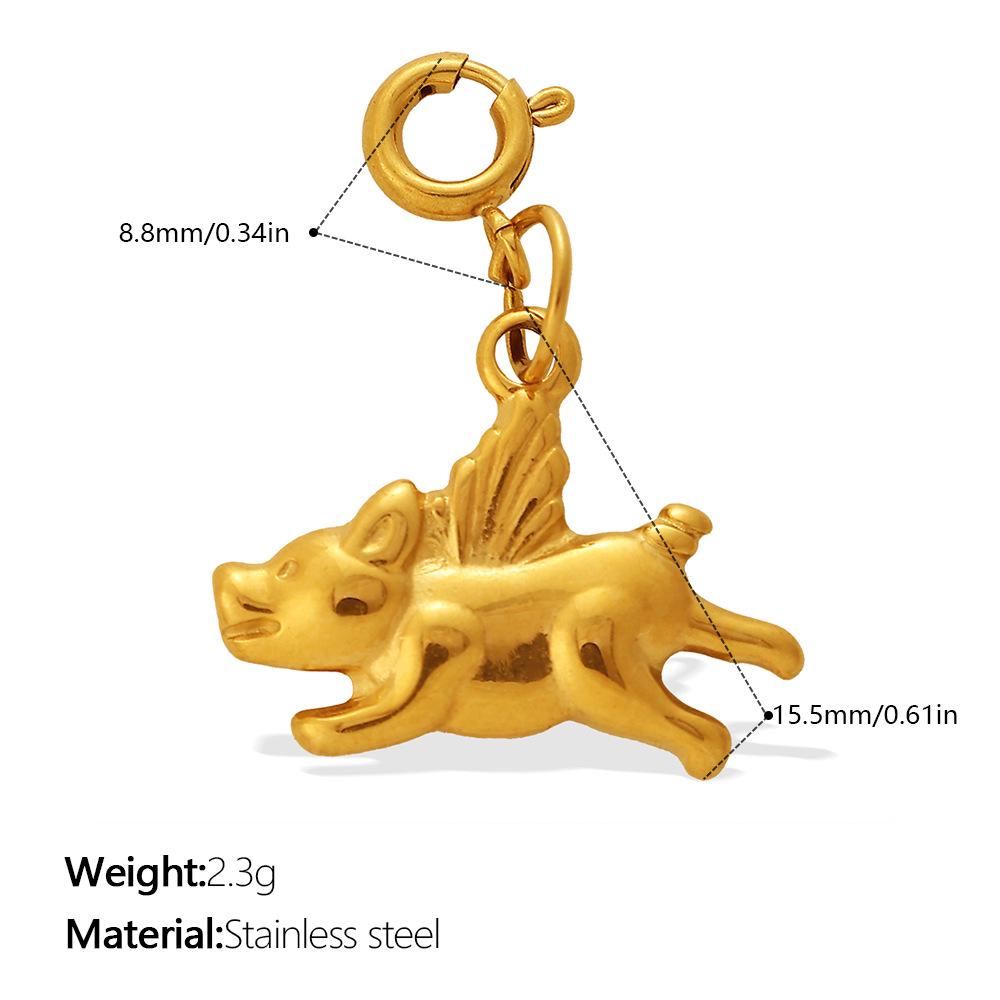 Personalized Fashion Owl Flying Pig Animal Series Jewelry Buckle Pendant Diy Jewelry Accessories