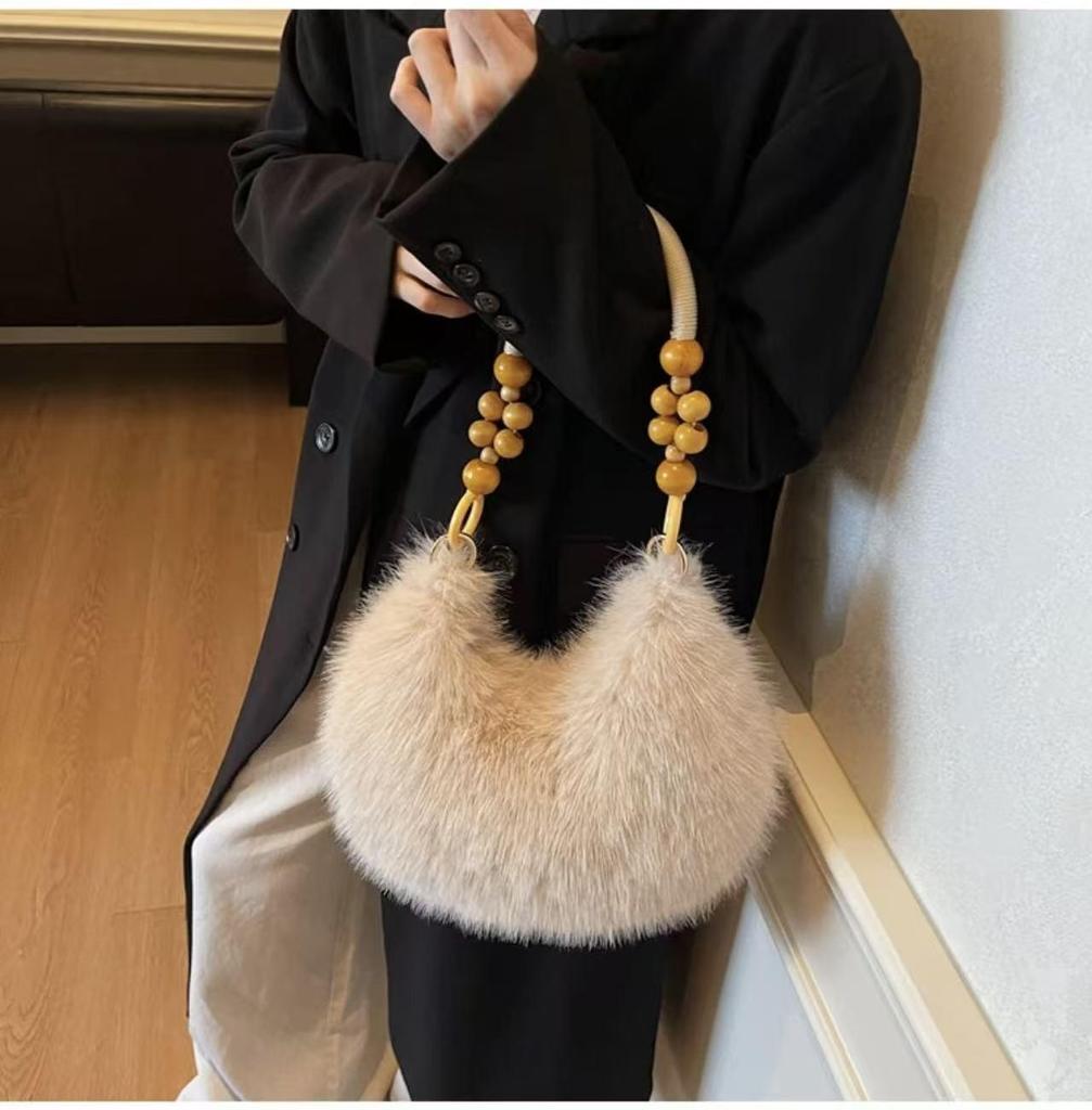 Trendige Plüsch-Umhängetasche - Neue Mode Textur Schultertasche