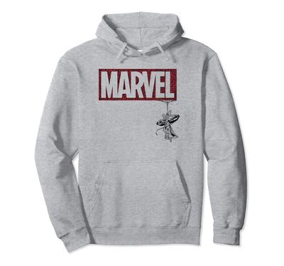 Marvel Spider-Man Classic Spiderweb Marvel Logo Hoodie