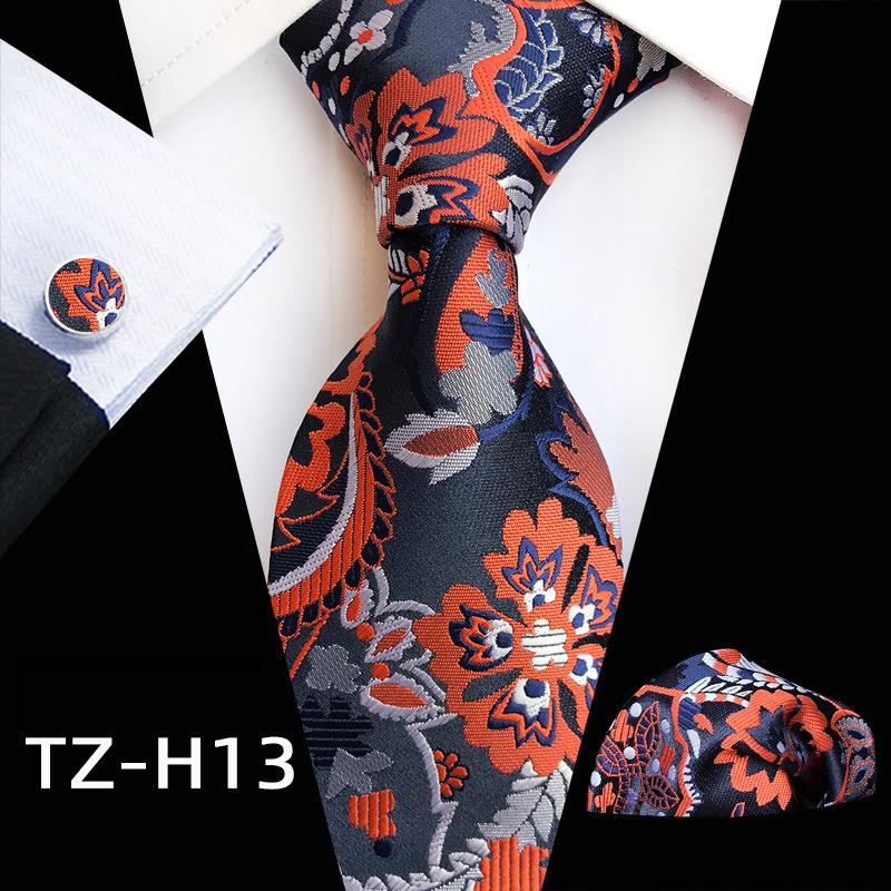 Paisley Fashion Men'S Tie Pocket Towel Cuff Three-Piece Set
