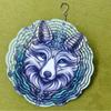 Fox and Sage Metal Spinner Wind Spinner Blue White Fox Design No Power Needed Indoor Outdoor Decor for All Seasons Holidays