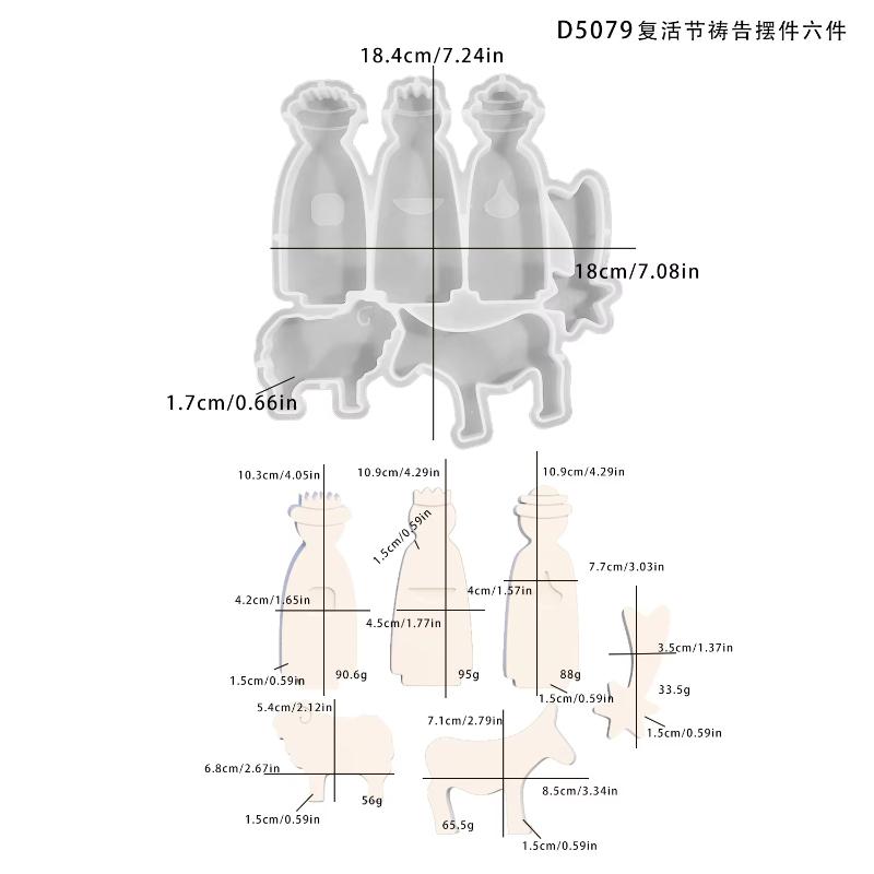 Silicone Castes Mould for Prayer Suitable for Creating Unique Easter Special Gifts and Decorations Daily Casual Use