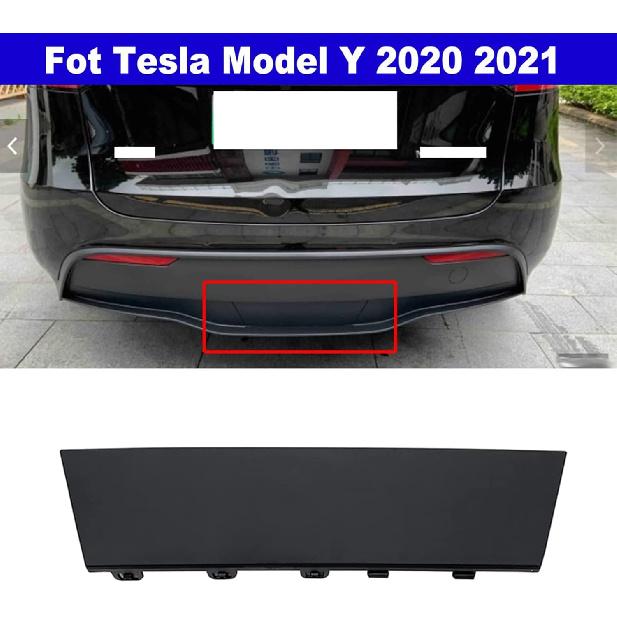 2020 2021 2022 Tesla Model Y Rear Lower Bumper Tow Hitch Cap Cover Plate 1494009-00-A, Black