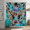 Luxurious Floral Shower Curtain Set Modern Waterproof Printed Black Gold Bathroom Decor for Home, Hotel or Gift