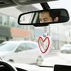 Rear View Mirror Charm LED Heart Shaped Automotive Interior Decoration Rear Bumper Warning Ring For SUV RV Sedan Truck Auto