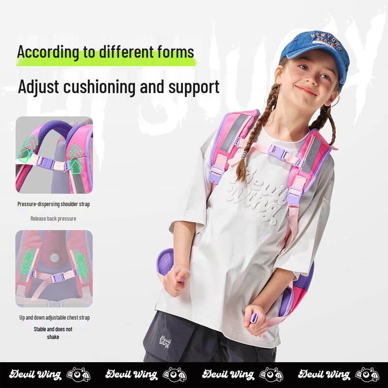 

DEVILWING Kids Orthopedic Waterproof Backpack Grades 1-3