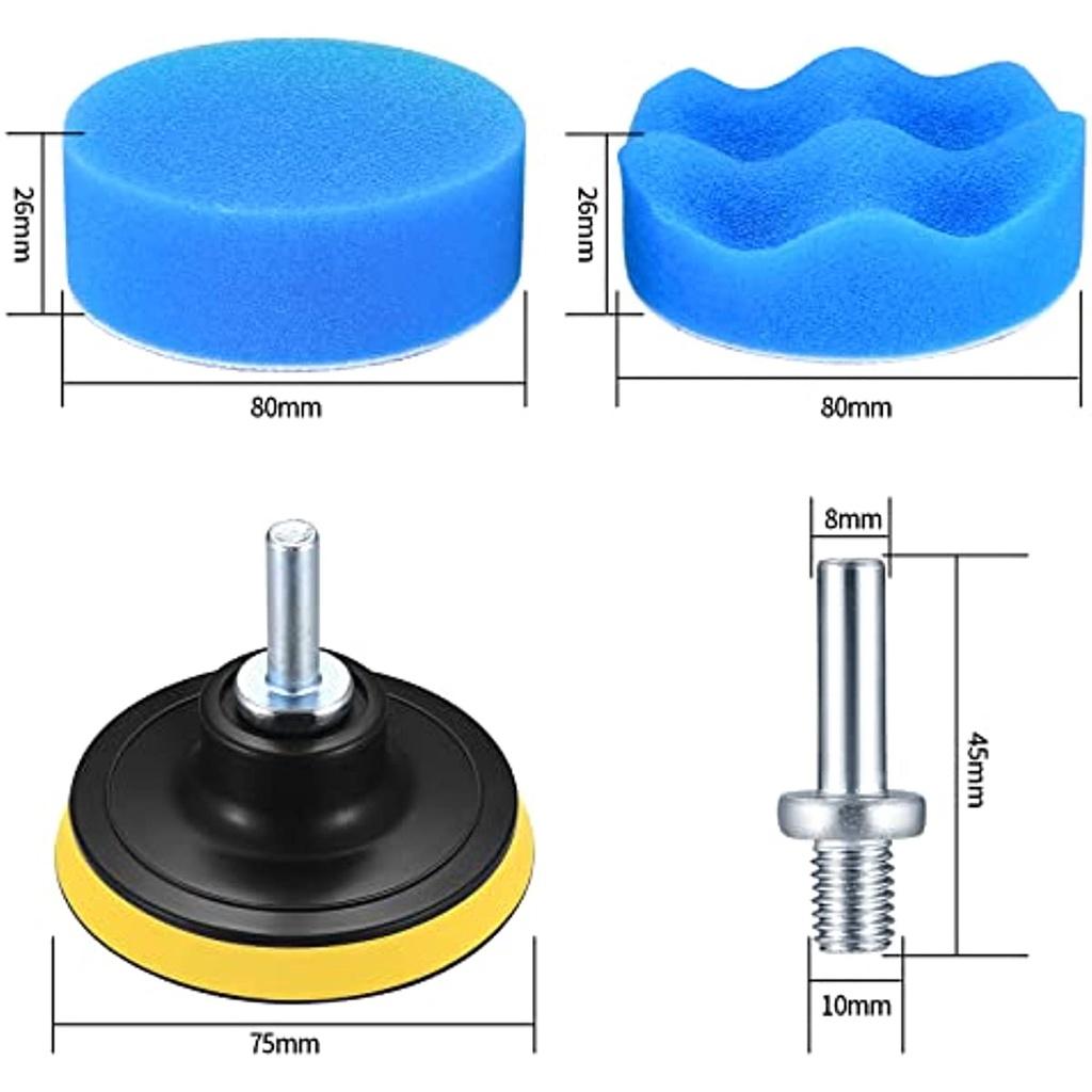 15 balení Houba na leštění auta na leštění auta Pampony na leštění na leštění na auta s adaptérem na přání z vlny