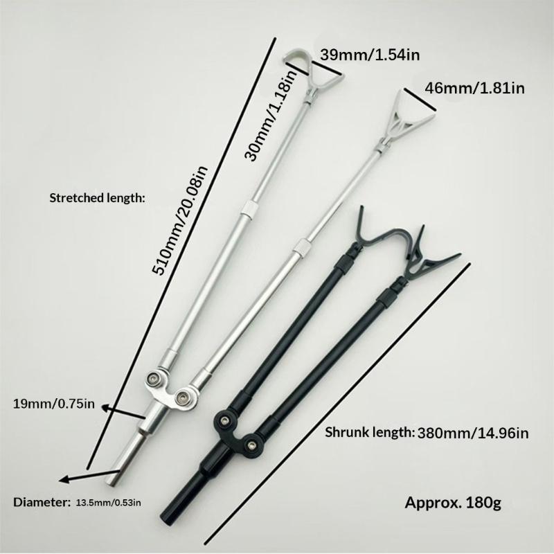 Aluminum Fishing Rod Support Stand Quick Setups Without Tool Ideal For Adventure And Camping Trip