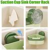 Suction Cup Kitchen Sink Strainer Basket Large Capacity Simple Installation Corner Sink Trash Catcher Sponge Holder