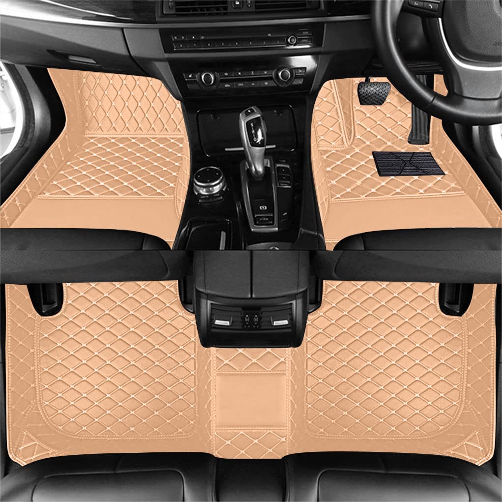 

Автомобильный коврик MaiKZ, совместимый с Suzuki Alto HA36S 2014-2021, кожаный, с полным покрытием, специальный передний бежевый