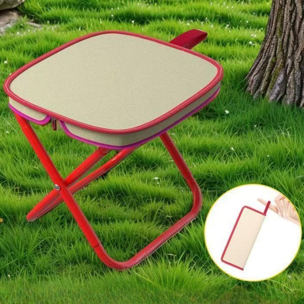 

Портативный многофункциональный складной стул для пикника, кемпинга на открытом воздухе, ультралегкий табурет для рыбалки, дорожный стул, рыболовные аксессуары 30*26.5*32cm красный