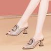 Fashion Fashion Temperament Women Shoes Summer New Fish Mouth Heels Comfor Versatile Women's Sandals Simple Anti Slip Women's Slippers