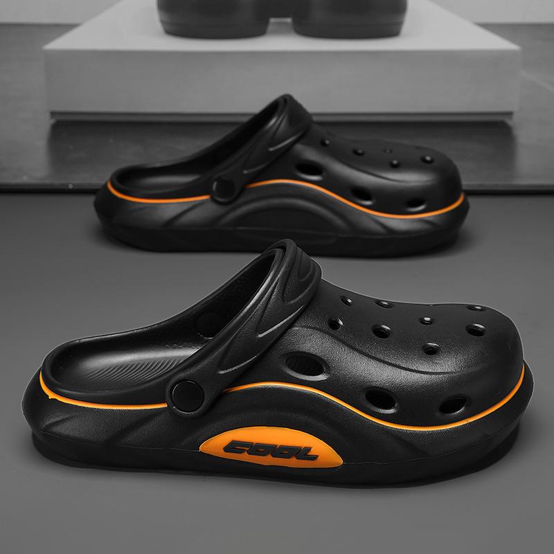 Baotou Tofflor Herrskor Halkfria Sandaler Sport Körning Coola Tofflor Dubbla Användningsområden Hålskor