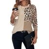 T-shirt, Women's, Autumn New Style, Long Sleeved Base Shirt, Fashionable, Casual, Round Neck, Knitted, Contrasting Women's Clothing, Top