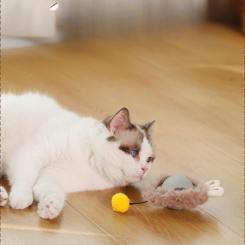 Giocattoli interattivi per gatti, palline rotanti automatiche, coda finta, ricaricabili, giocattolo elettrico intelligente per animali domestici, addestramento cani e gatti, imita il topo