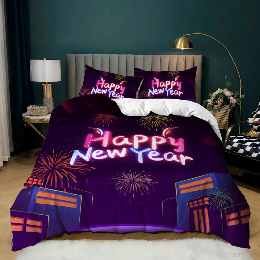 Christmas Soft Duvet Cover Carton Mery Chirstmas Santa Claus Elk Comfortable Quilt Cover Gren for Children Adult Peoples Holiday Gifts Bedrom Decor