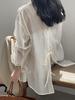 Women's Lightweight Tencel Sun Protection Jacket - 2025 Summer Frog Button Long Sleeve with Back Slit