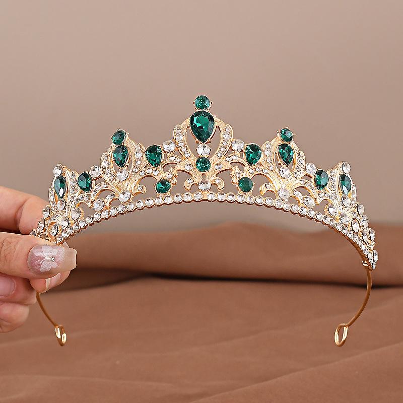Baroque Rhinestone Bridal Crown - European Style Wedding Headdress for Women