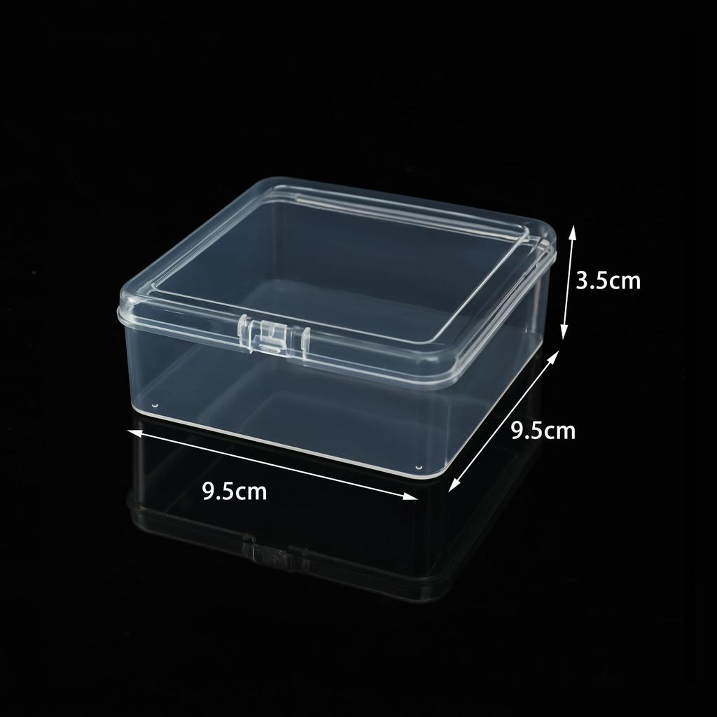 Heightened Square Pp Plastic Box, Transparent Storage, Parts Box, Square Small Product Puzzle Packaging Box, Display Box.