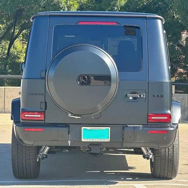 Genuine Rear Star Mark with C Mercedes-Benz Emblem, Three-Point, Black, Tape,