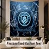 Custom Text Tapestry Manchester City Print Wall Tapestry Indoor Living Room Wall Decor