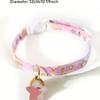 1pc-Personalized collar with tags, cute cat collar with bells, adjustable anti loss cat collar