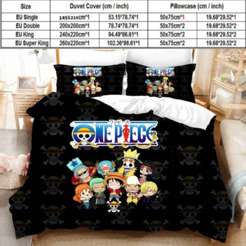 One Anime Piece Bedding Set Juvenile Monkey Dluffy Quilt And Pillowcase