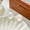 Hong Kong Retro Color Block Resin Stud Earrings - Niche High-End Fashion for Women