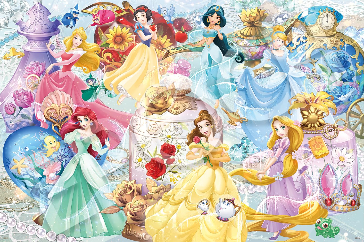 

EPOCH 1000 элементов пазла Disney Herbarium Disney Princess x с клеем и шпателем с декоративными деталями EPOCH / (50 75см) 97-801