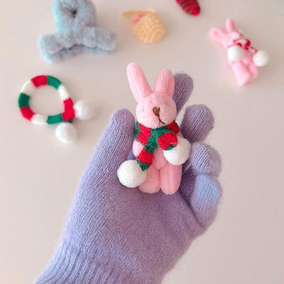 Christmas Pink Rabbit Brooch (2 Types)